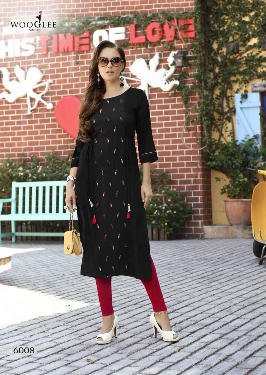 Tim Tim Designer Kurti - Heavy Rayon, Sizes M(38)-3xl(46) | Embroidery Work, Casual-formal-ethnic, Washable, All Seasons For Ladies