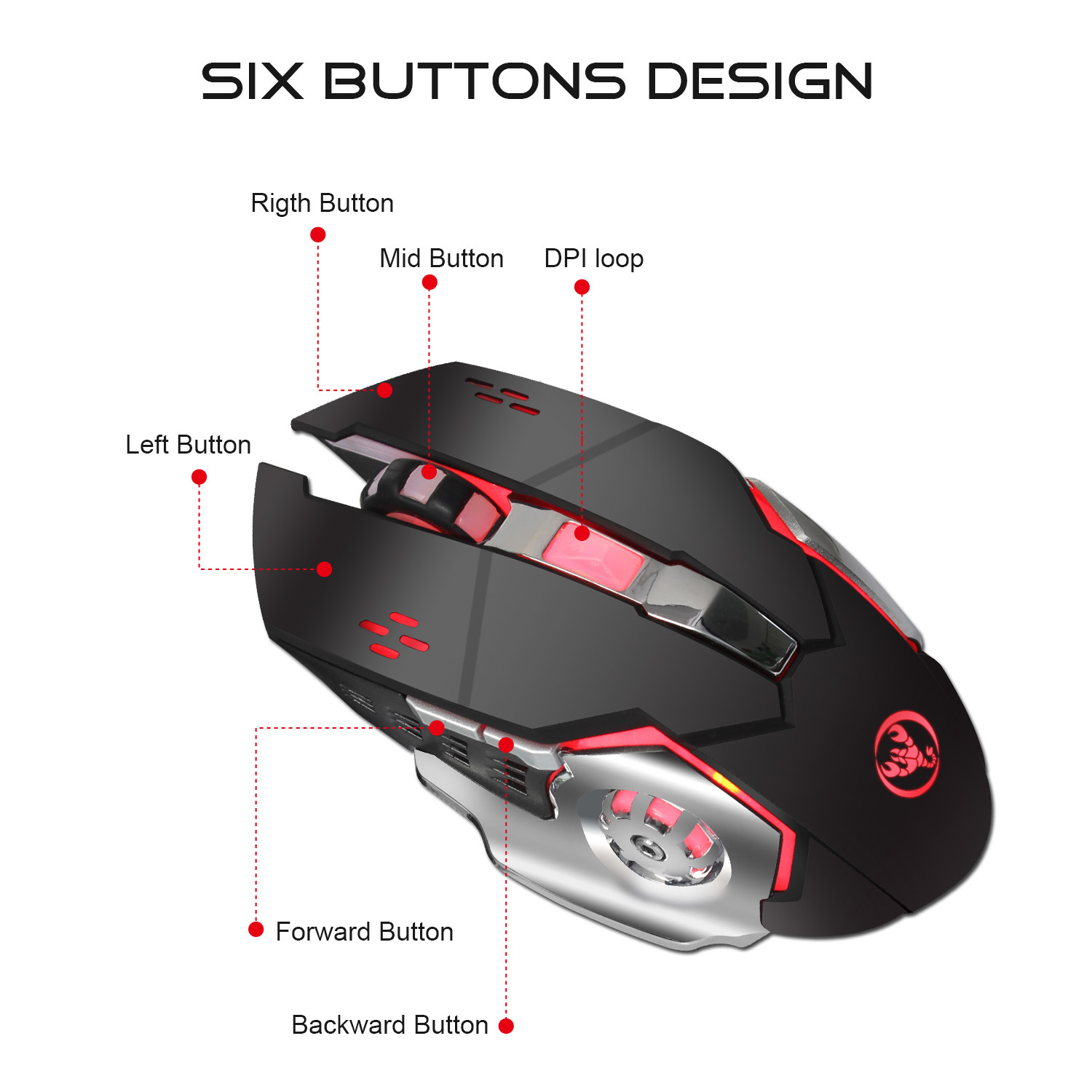 M70 Wireless Gaming Mouse, Ergonomic Surface To Reduce Hand Fatigue Built-in Rechargeable Battery Capacity Can Reach 600 Ma.