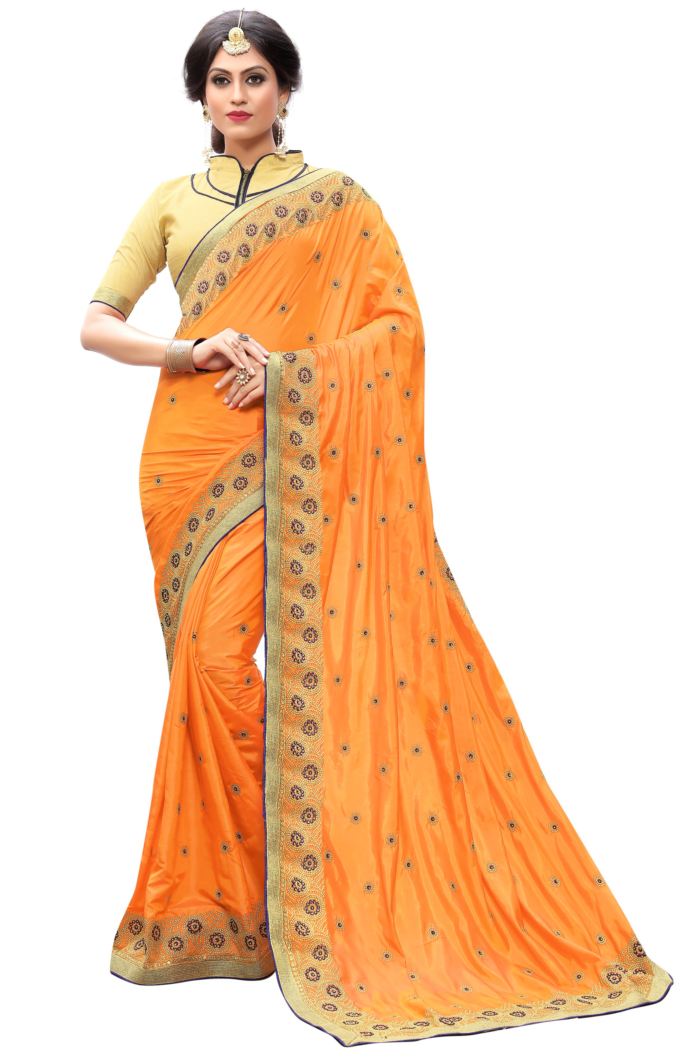 Black Festival Wear Embroidered Silk Saree Collection