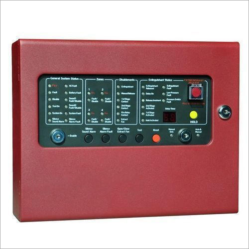 Conventional Fire Alarm System - Stainless Steel, Wall Mount, Red Color | Fully Automatic Design by J P Fire Safety for Office, Industrial, and Factory Use