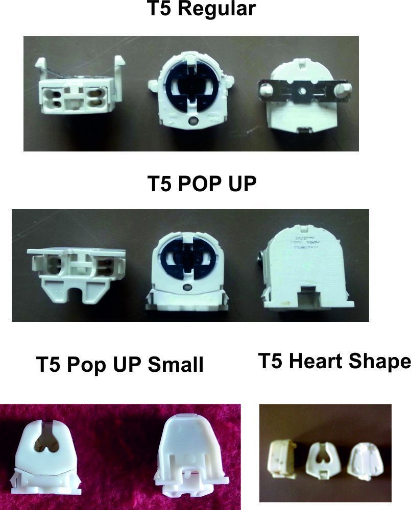 G5 Lamp Holder - Plastic Material, 220v Voltage, White Color | Fixes T5 Tube Lights, Ideal Wall Mount Design