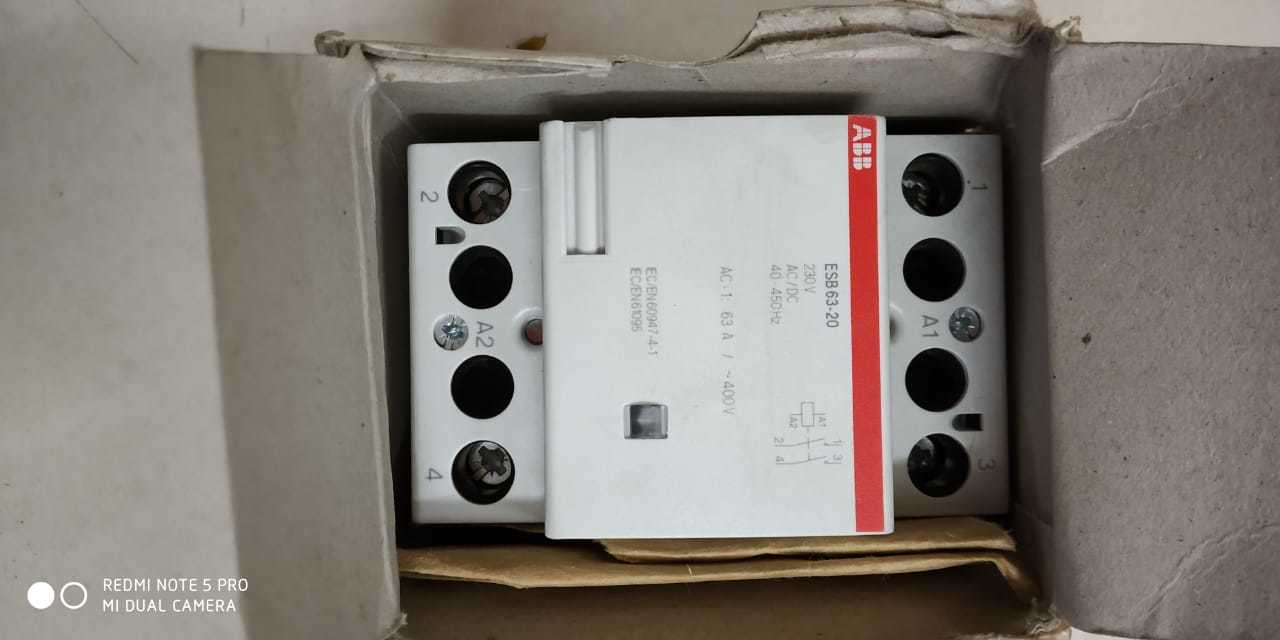 Abb Esb 63-20 230v Ac/dc Contractor - Polycarbonate Housing, 63a Current Rating, Iec/en60947-4-1 Compliant