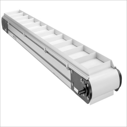 Cleated Conveyor Belt - Various Sizes Available, Heat Resistant, White Color for Industrial Usage