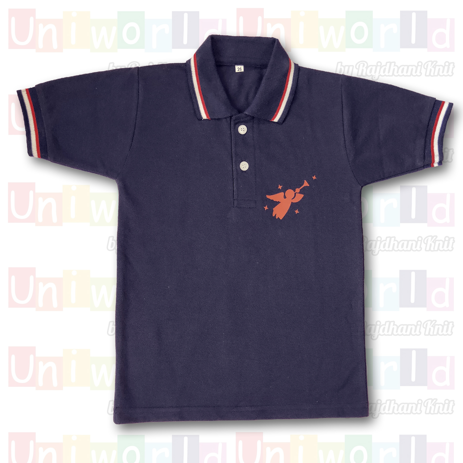 Primary School T-shirt - Cotton Matty Pique Knit 220 Gsm, Custom Print Or Embroidery, Anti-wrinkle And Breathable Features