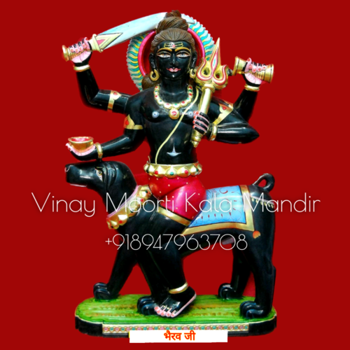 Washable Bhairav Ji Marble Moorti