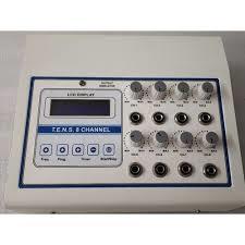 Lcd 8 Channel Tens Unit - Plastic Construction, 10 X 2 X 9 Inch, Black & White Color Options | Ideal For Clinical And Hospital Applications