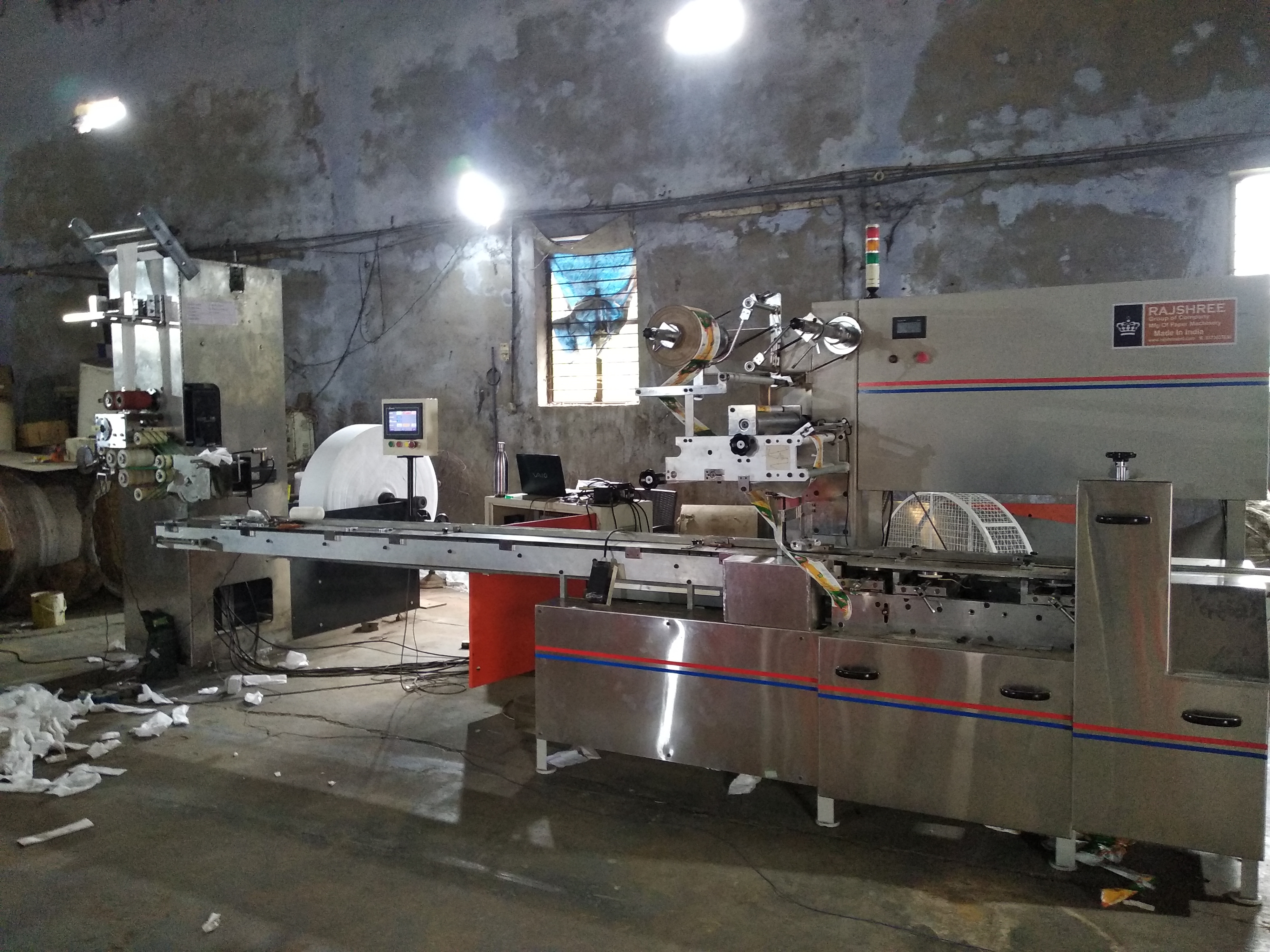 Fully Automatic Wet Wipe Making Machine - Non Woven Material, 2100x1500x1600 Mm, Ivory White | Plc Control, 30-150 Wipes/min, Versatile Production Of Adult, Baby, And Industrial Wipes