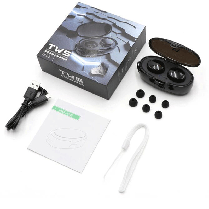 Black / Red / Gray Ts03 Bluetooth Headsets Mini In Ear Wireless Phone Earphones