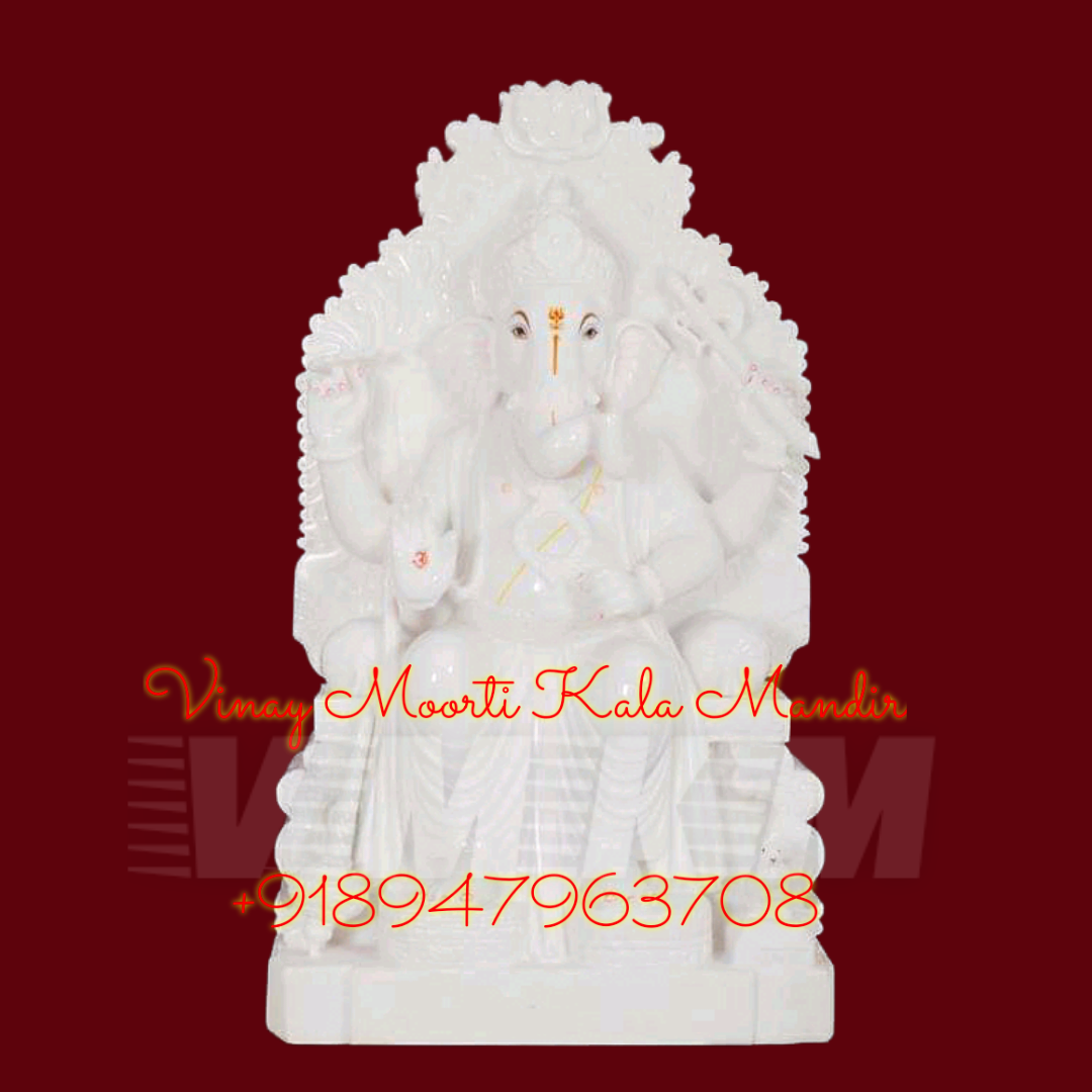 Washable Makrana Marble Ganesha Statue