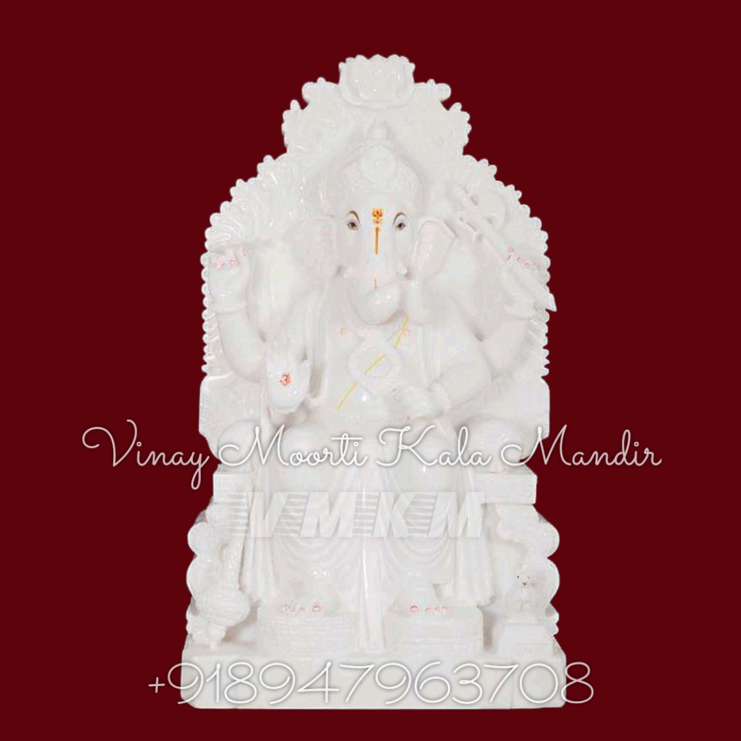 Washable Makrana Marble Ganesha Statue