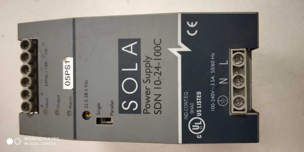 Power Supply - Sola Sdn 10-24-100c 24vdc/10a Output For Industrial Applications