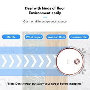 Velway Robotic Smart Vacuum Cleaner Cleaning Path: Zigzag