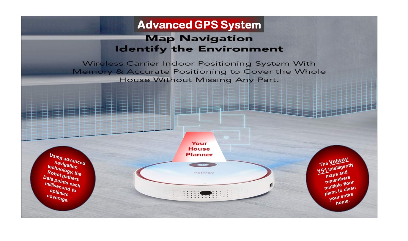 Velway Robotic Smart Vacuum Cleaner Cleaning Path: Zigzag