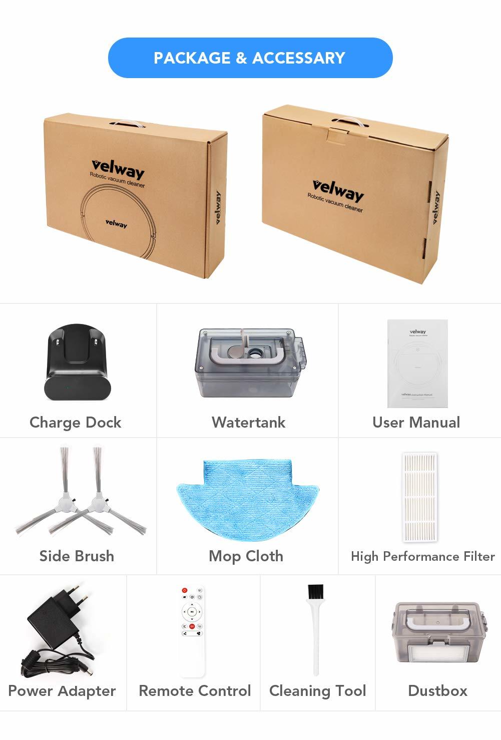Velway Robotic Smart Vacuum Cleaner Cleaning Path: Zigzag