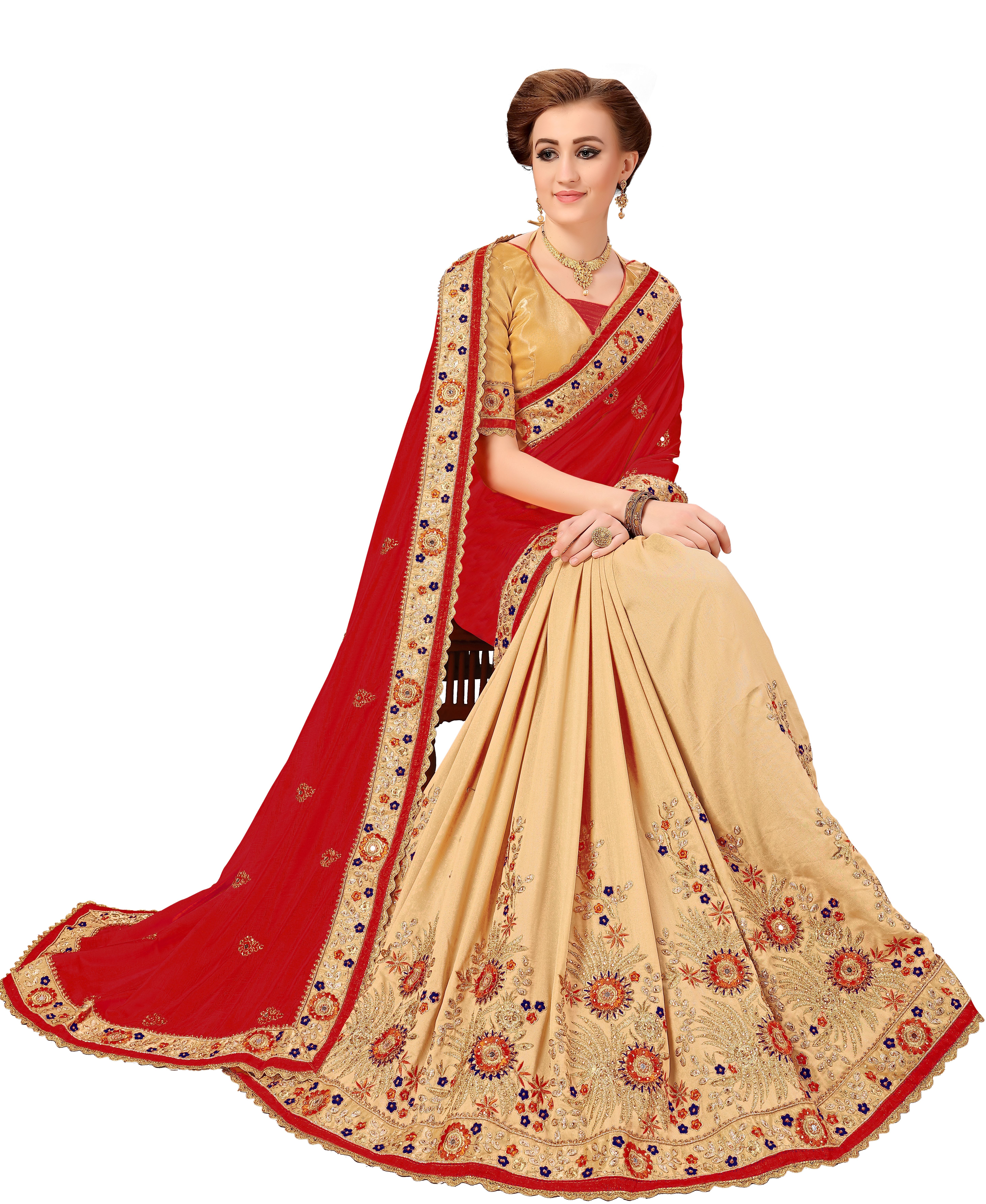 Pink Festival Wear Embroidered Silk & Georgette Saree Collection
