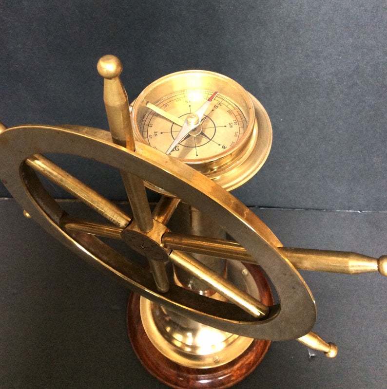 Nautical Ship Wheel Compass