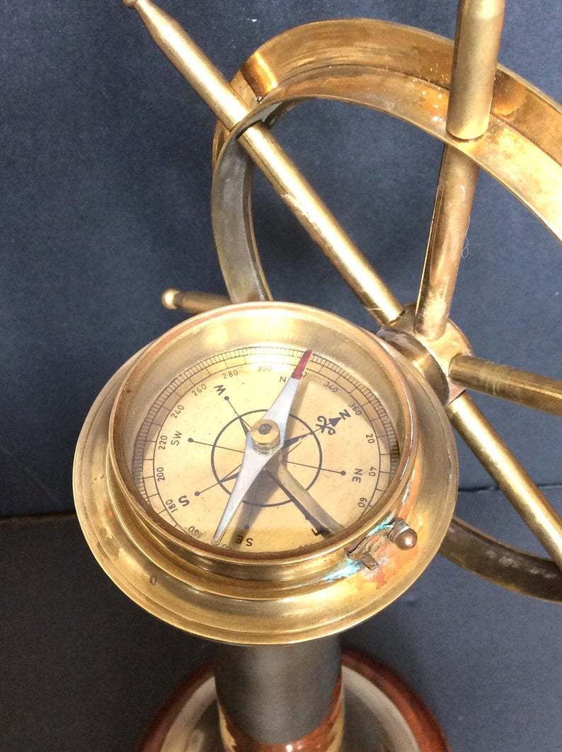 Nautical Ship Wheel Compass