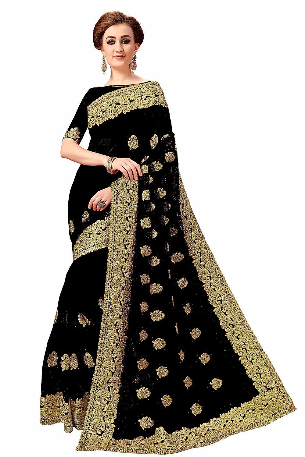Pink Heavy Embroidered Net Saree Collection