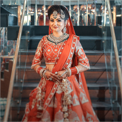Red Designer Wedding Lehenga