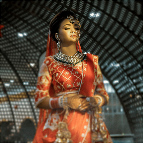 Red Designer Wedding Lehenga