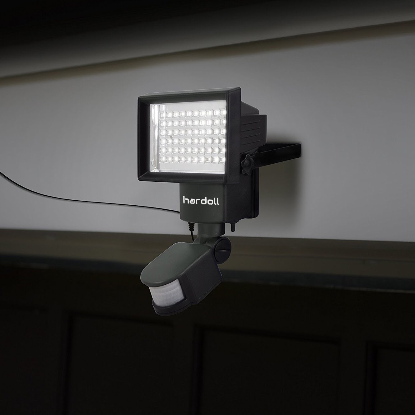 60 Led Solar Motion Sensor Outdoor Lamp - Abs Plastic, 150x134x196 Mm, Black | Automatic Switch, 5m Cable, 6-hour Runtime, 1-year Warranty