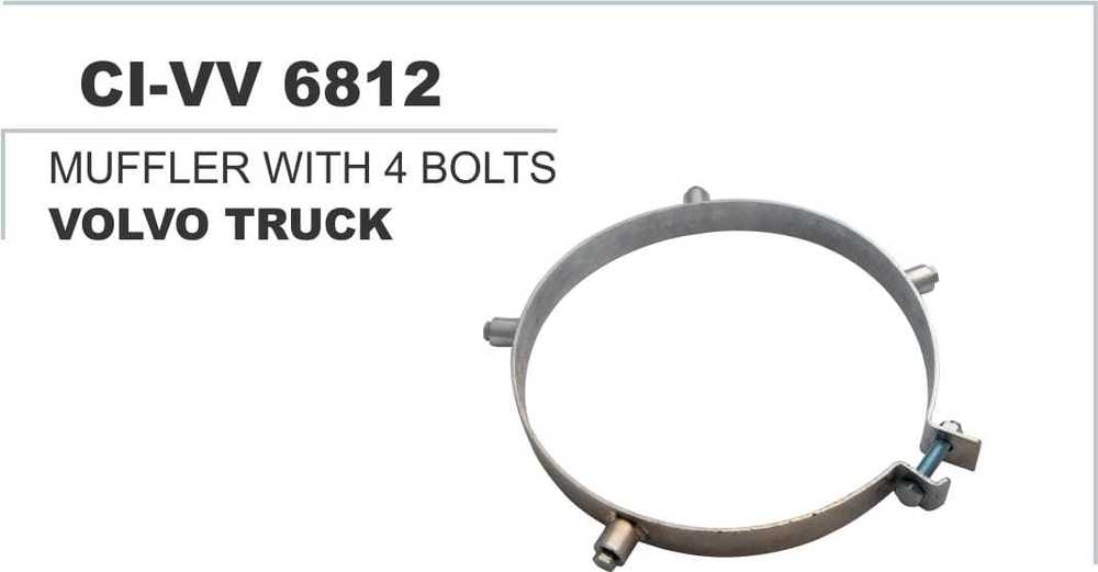 Muffler With 4 Bolts Volvo Truck - Durable Steel Material | Compatible with 4-Wheeler Vehicles, Includes Warranty for Peace of Mind