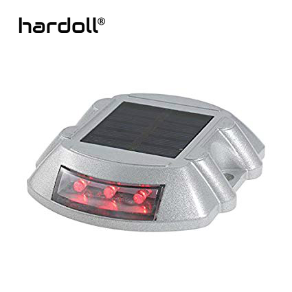 Solar Reflective Road Stud - Aluminum Alloy, 107x95x24 Mm, Red Flashing Leds | 800m Visibility, Ip68 Waterproof