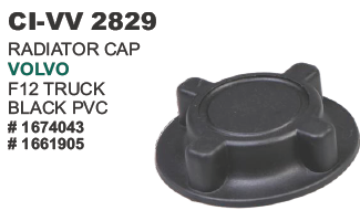 Radiator Cap Volvo F12 Truck - PVC Material, Black Color | 4 Wheeler Compatibility, Warranty Included
