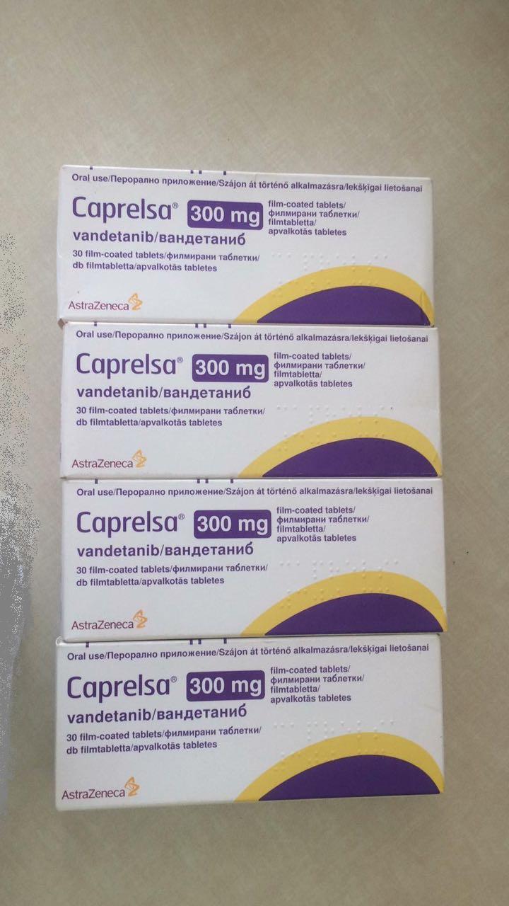 Caprelsa - Vandetanib Capsules 300mg | Anti-cancer Treatment For Thyroid & Liver Cancer, Film-coated, Pack Of 30