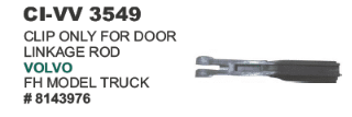 Clip Only for Door Linkage Rod Volvo - Durable Plastic Composition | Vehicle Type: 4 Wheeler, Warranty Included