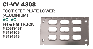 Foot Step Plate Lower Volvo Truck