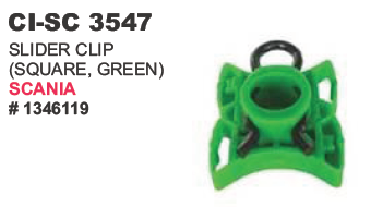 Slider Clip Green Scania Truck - 4 Wheeler Vehicle Type, Warranty Included | Durable Design, Ideal For Securely Fastening Accessories