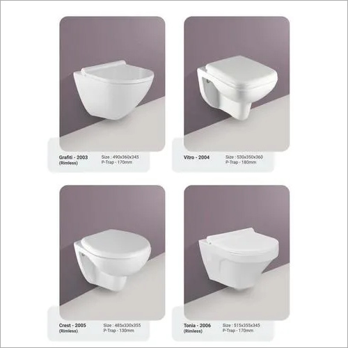 Wall Hung Closet - 530x350x360 mm | New Plain Design for Bathroom Use