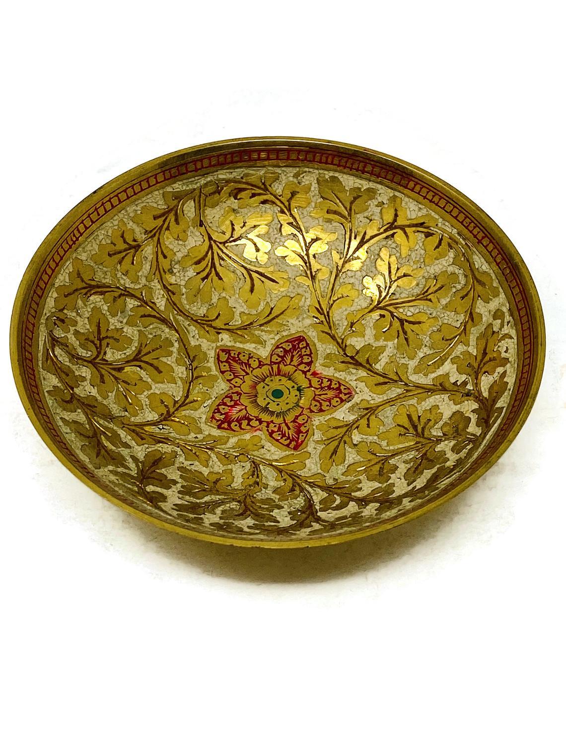 Brass Enamel Bowl