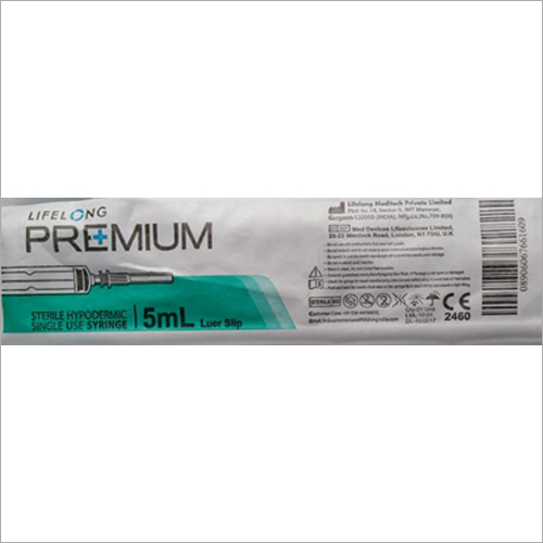 5 Ml Sterile Hypodermic Single Use Syringe - Medical Grade, Luer Slip/lock Nozzle, Compatible With All Medicines, Disposable Usage