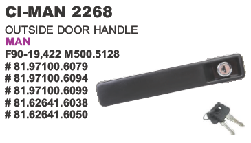 Outside Door Handle Man Truck - Local Part No: 1165OE, OE No: 9, 8, 0 | Vehicle Type: 4 Wheeler, Warranty Included