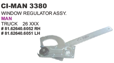 Window Regulator Assy Man Truck - Durable Mechanism for 4-Wheeler Vehicles | Warranty Included, Efficient Operation for Seamless Window Functionality