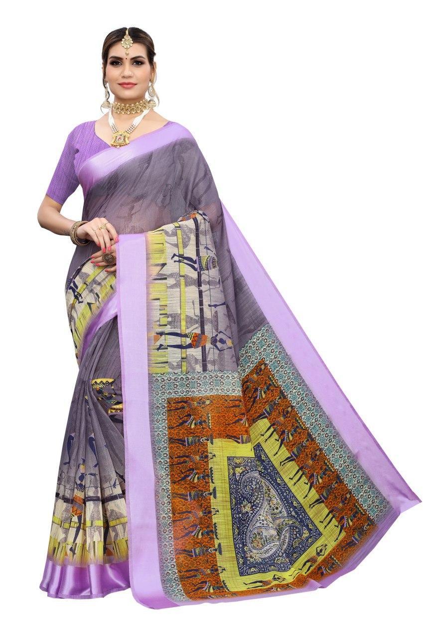 Linen Saree Lining With Satin - Linen Fabric, Length: 6.3mtr, Blouse Length: 0.8mtr | All Colors, Traditional Occasion, Printed Pattern, Multi-season Usage