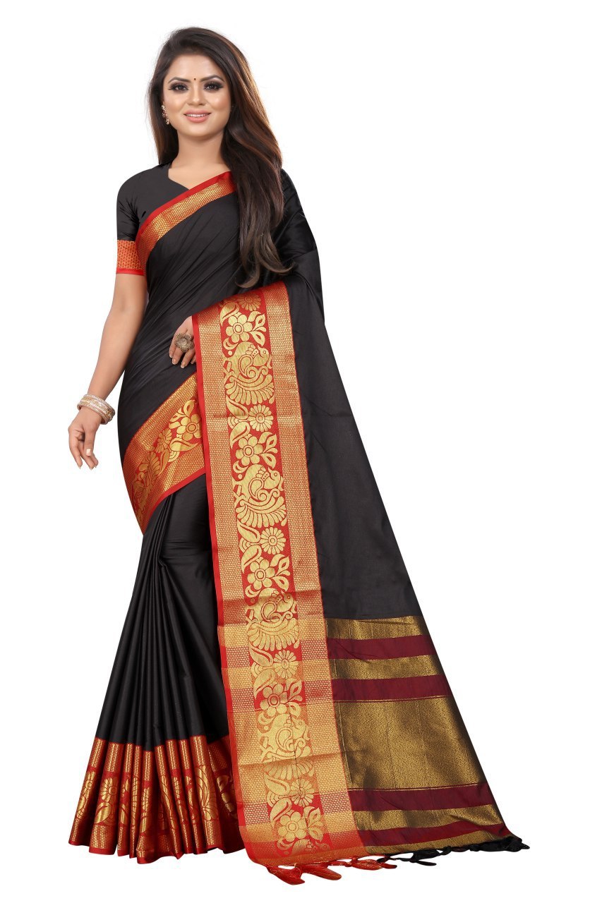 Super Hit Banarasi Jaquard Sarees - Linen Fabric, 6.3 Mtr Length, 0.8 Mtr Blouse | Suitable For Summer, Spring, Rainy, Winter, Perfect For Party Wear