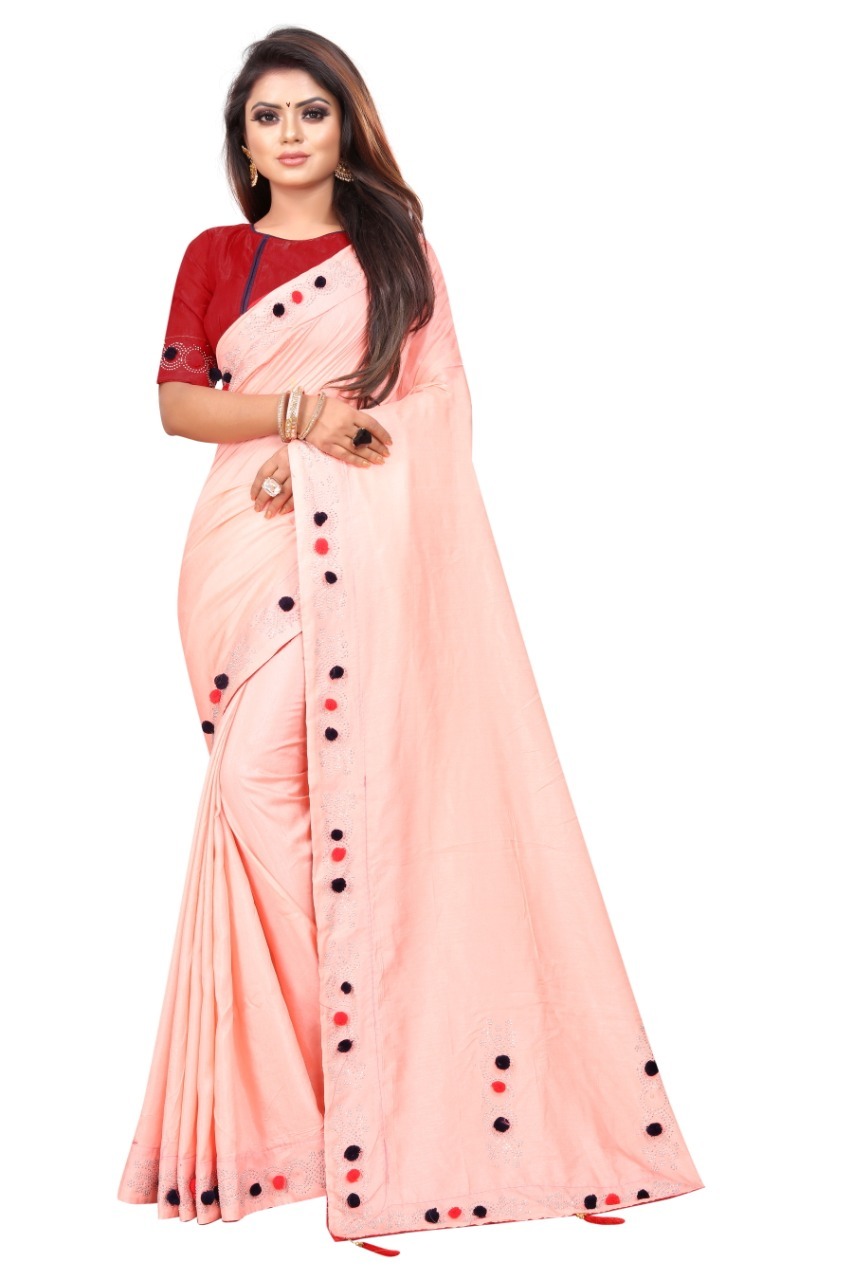 Fancy Silk Saree - Linen Fabric 6.3 Mtr Length, 0.8 Mtr Blouse | Art Silk, Printed Design, Versatile For All Seasons