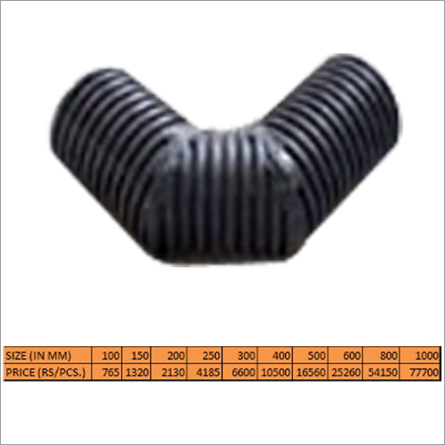 Orange Double Wall Corrugated Pipes Bend