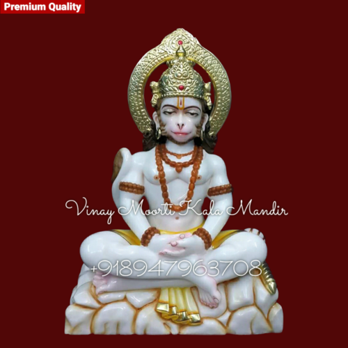 Carving Chanting Hanuman Statue