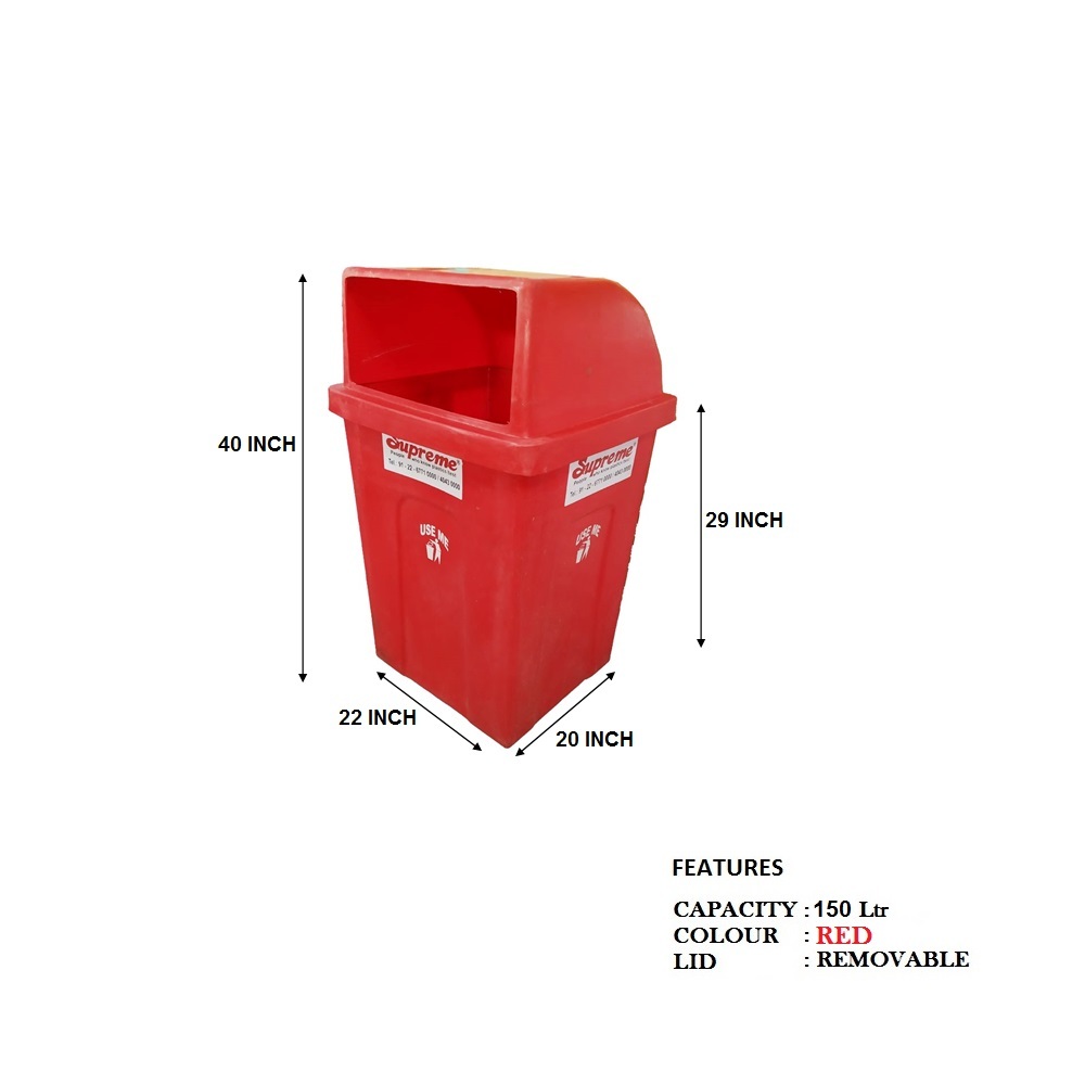 Dustbin 150 Litre Application: Reselling