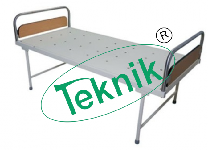 Hospital Bed - Robust Steel, 200x90x50 cm | High-Density Foam Mattress, Anticorrosion Treatment, Flame-Resistant Cover, Non-Slip Rubber Pads