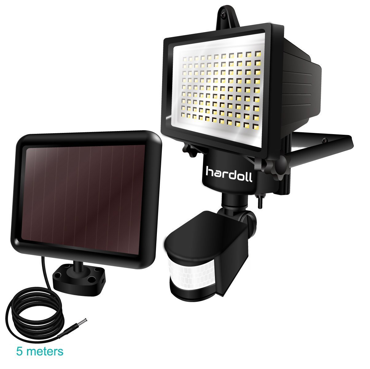 90 Led Solar Motion Sensor Flood Light Cable Length: 5  Meter (M)