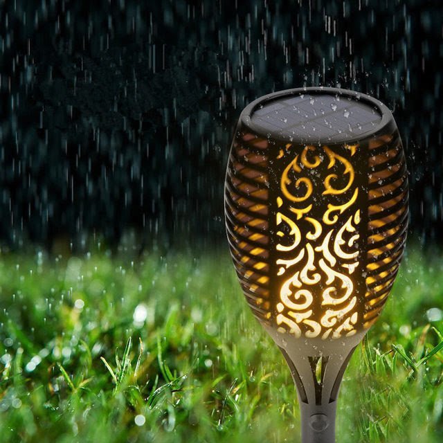 Abs Plastic Solar Flickering Flames Torch Light