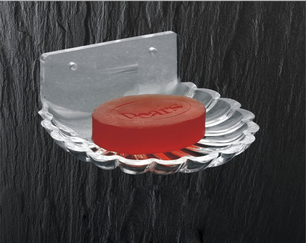 Acrylic Soap Dish - Stainless Steel 202 Grade, Polished Finish For Sleek Look And Durability