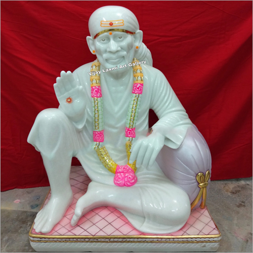 जल प्रतिरोध सफेद द्वारकामाई साईं बाबा प्रतिमा