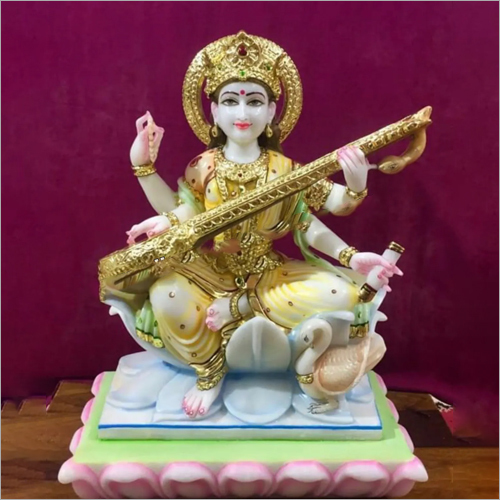 संगमरमर की सरस्वती माता की प्रतिमा