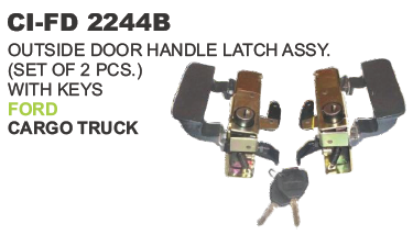 Outside Door Handle Latch Assembly - With Keys, Designed for Ford Cargo Truck | Vehicle Type: 4 Wheeler, Warranty Included